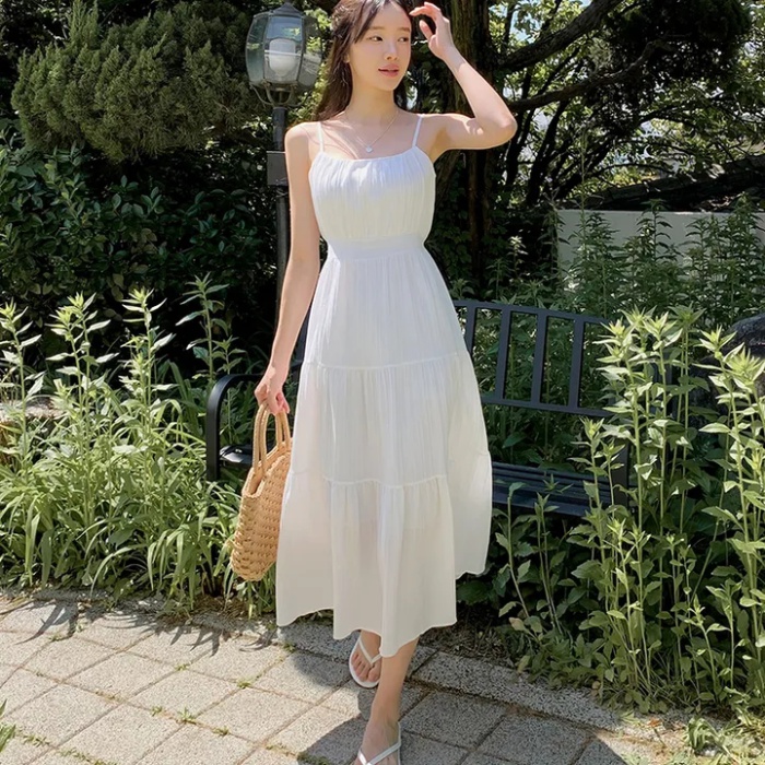 Summer square collar tender Casual Korean style dress