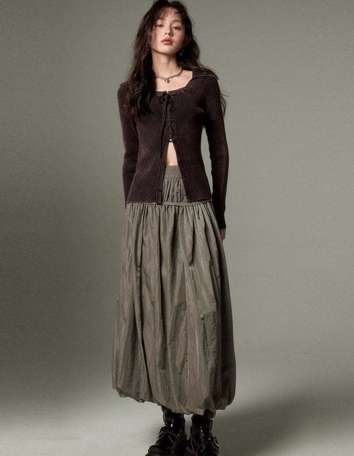 Pure European style skirt Casual temperament bud skirt