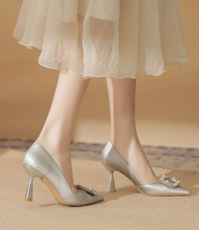 Rhinestone high-heeled shoes fine-root shoes