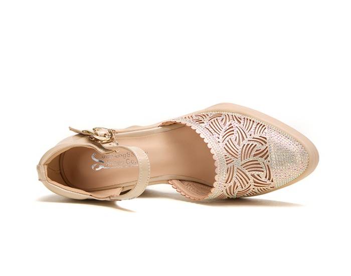 Gold hollow sandals thick crust shoes for women