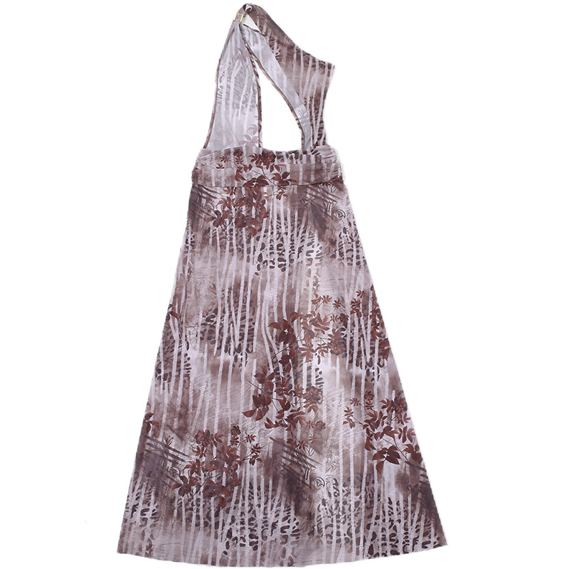 Slim summer printing irregular dress for women