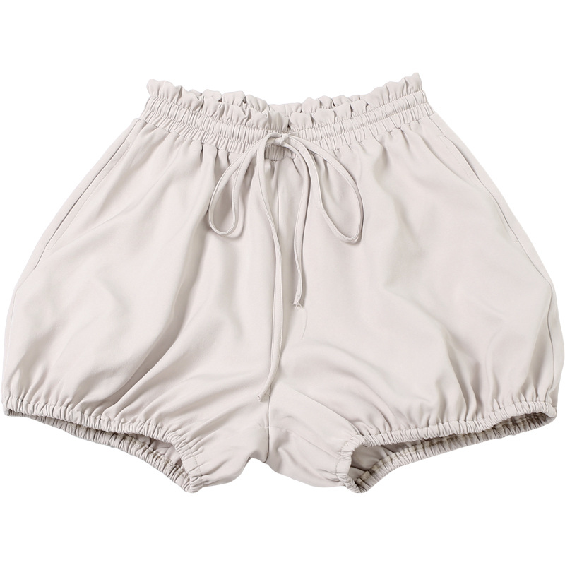 Slim loose bloomers elastic waist shorts for women