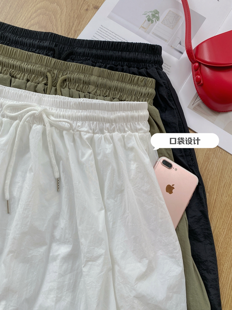 Thin light simple skirt Casual Korean style sun shirt a set