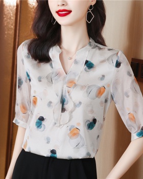 Real silk tops shirt for women