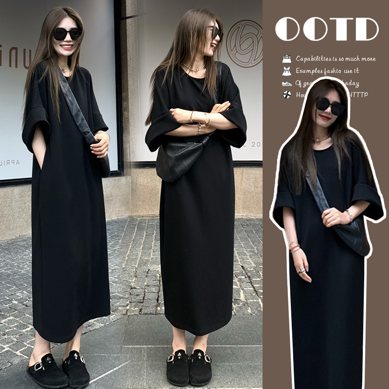 Long Casual fashion loose summer cotton dress