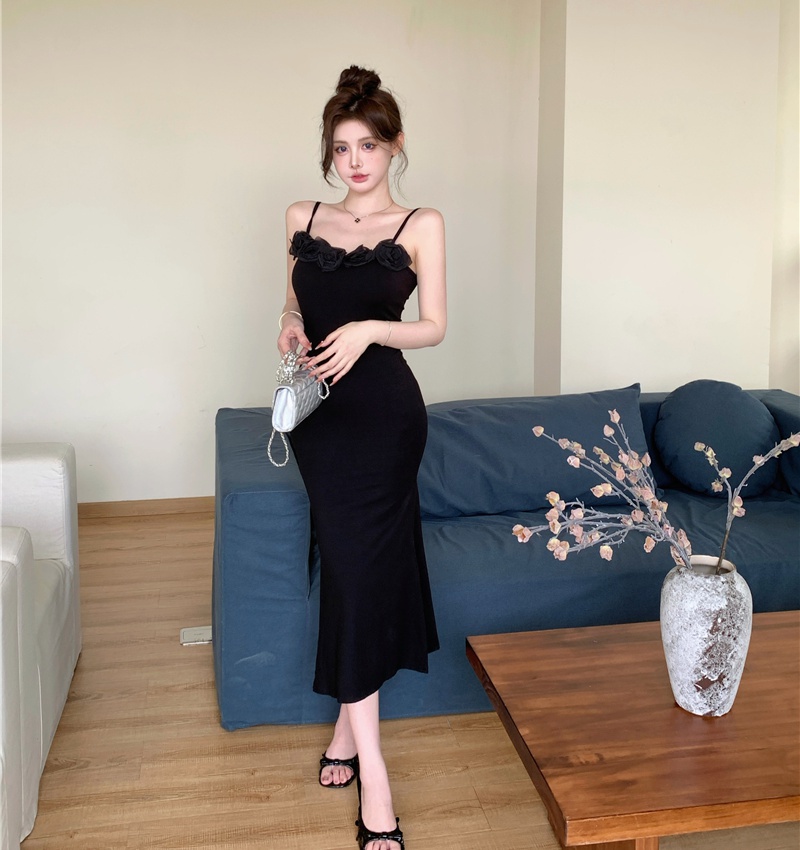 Sexy sling slim dress flowers spicegirl long dress for women