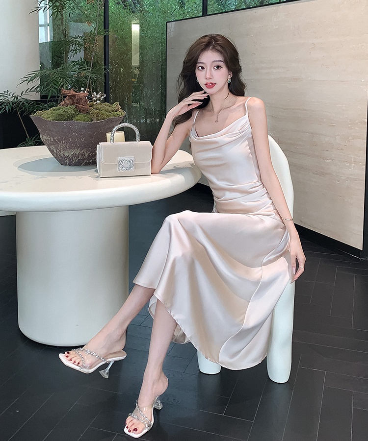 Summer bandage enticement dress sleeveless sling long dress