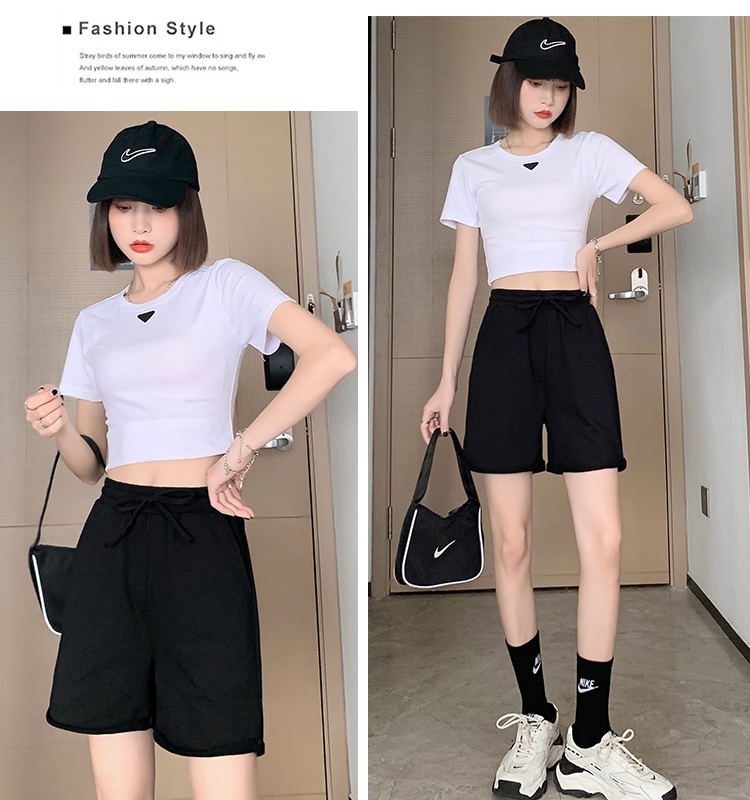 Thin knitted five pants Casual loose shorts