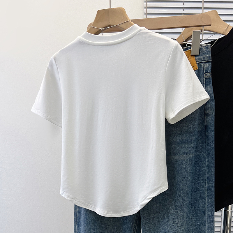 Summer short T-shirt printing short sleeve tops for women