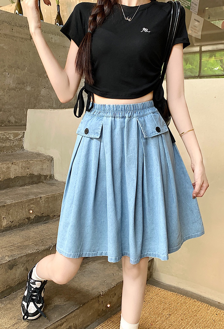 Summer crinkling shorts loose pure cotton culottes