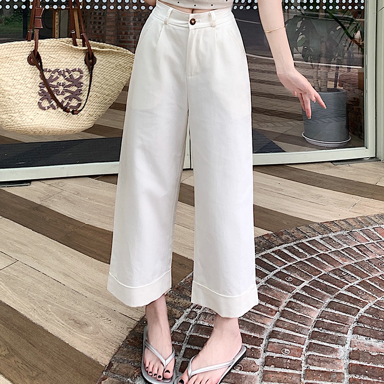 Small fellow trousers summer wide leg pants for women