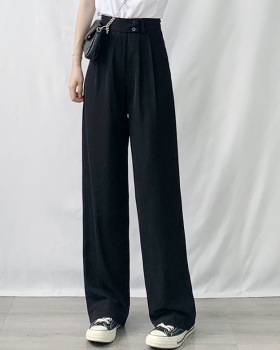 Straight wide leg pants suit pants for women