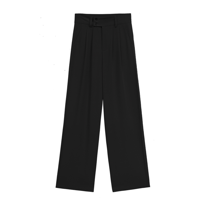 Straight wide leg pants suit pants for women