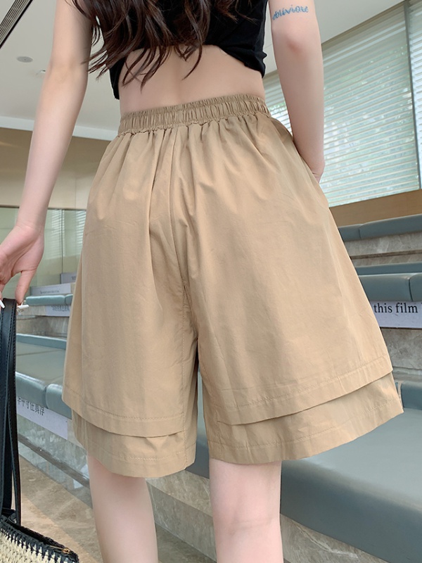 Casual wide leg pants pure five pants for women