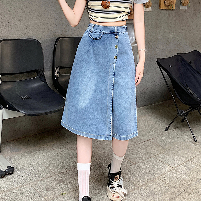 Thin Pseudo-two seven tenths jeans summer slim fat culottes