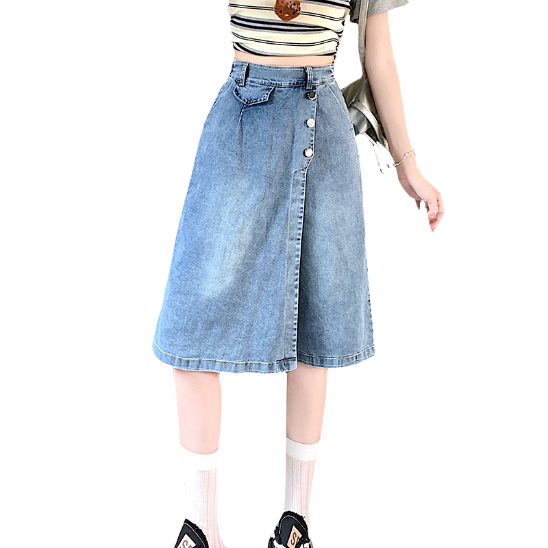 Thin Pseudo-two seven tenths jeans summer slim fat culottes