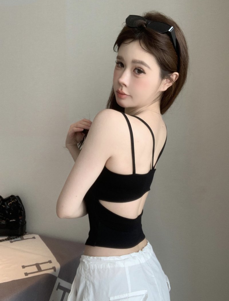 With chest pad vest halter bottoming shirt for women