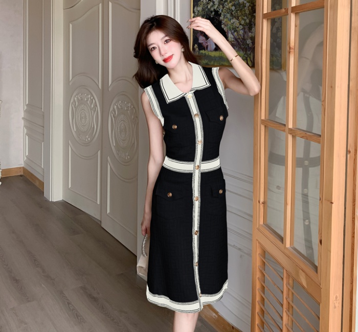 Sleeveless summer sleeveless dress fashion France style dress