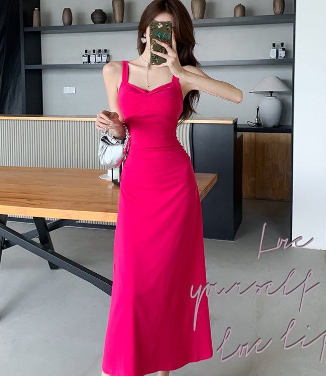 Enticement summer dress fold long dress for women