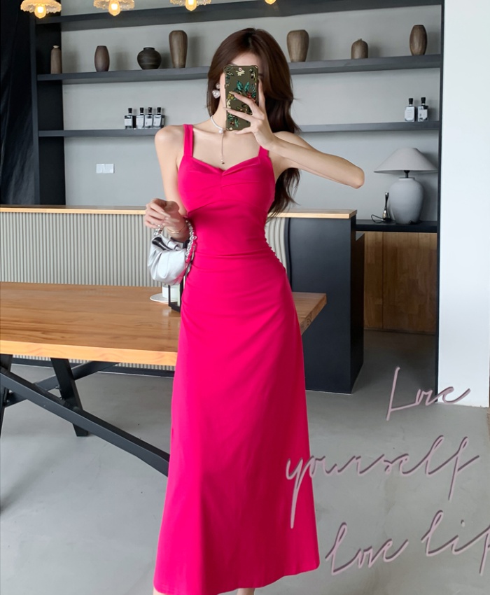 Enticement summer dress fold long dress for women