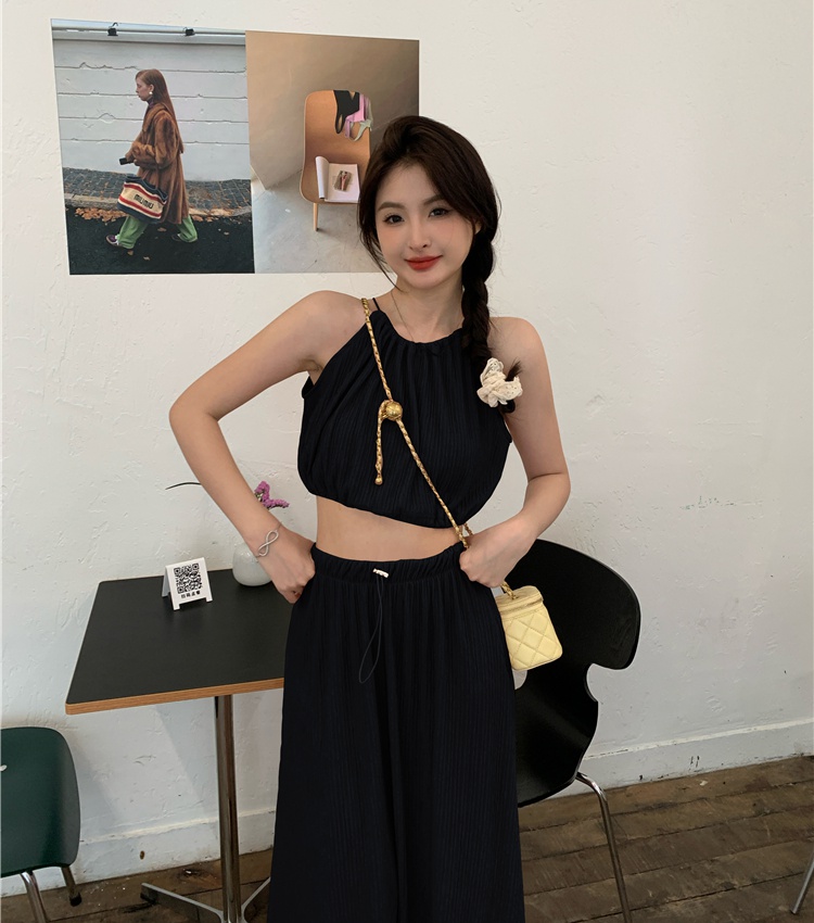 Strapless summer long skirt 2pcs set for women