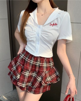 Short sexy summer shirt spicegirl retro tops a set