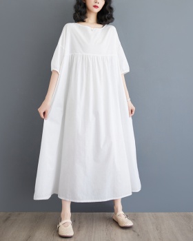 White seaside long dress art temperament dress for women