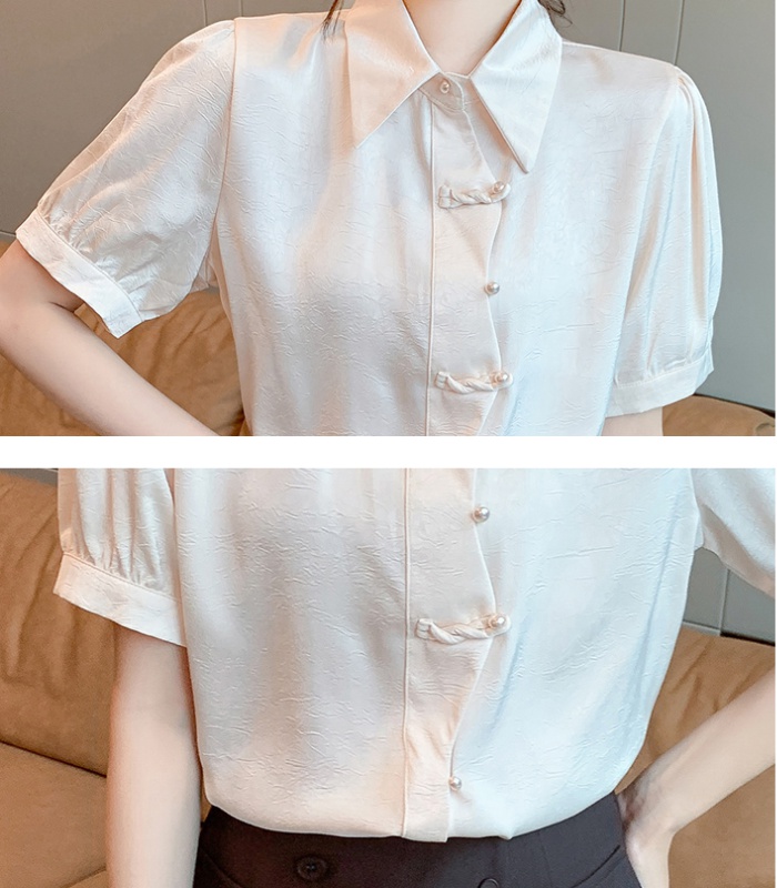 Summer irregular shirt short sleeve tops