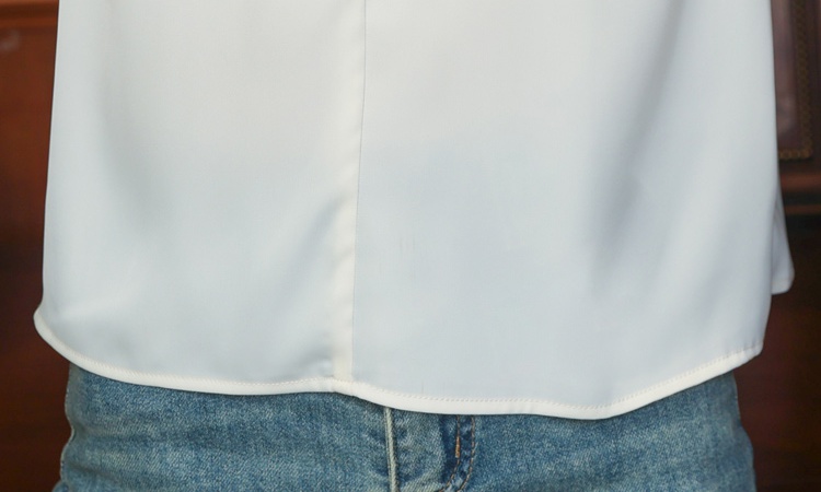 Retro summer chiffon shirt simple short sleeve tops