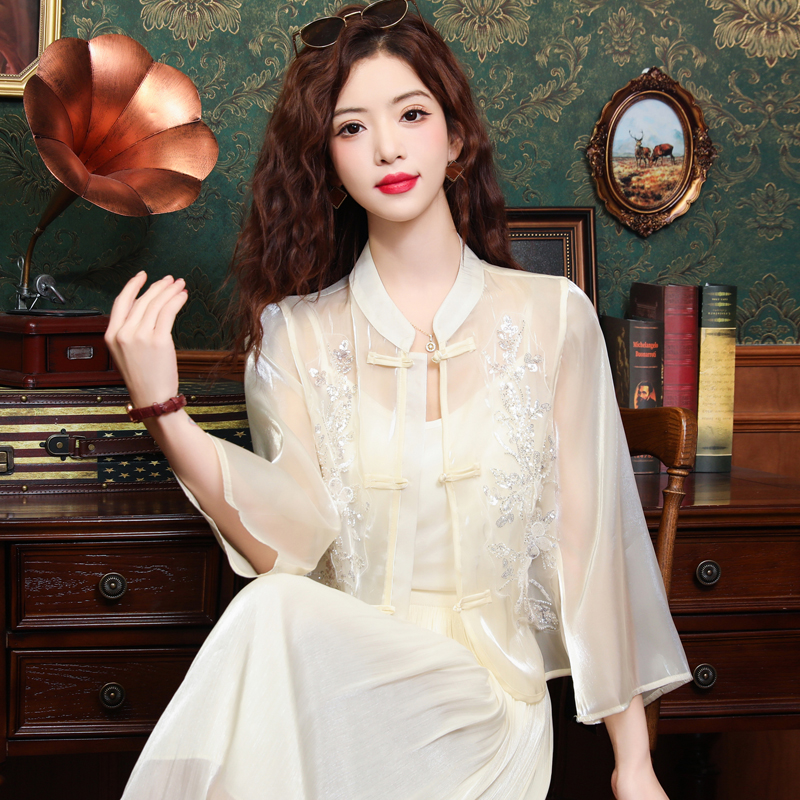 Temperament light luxury tops summer shirts for women