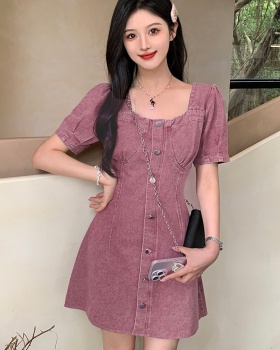 Puff sleeve large yard summer dress for women