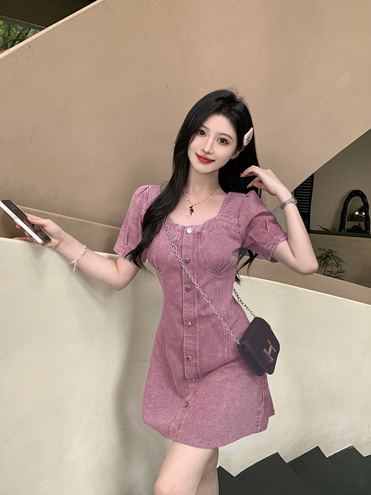 Puff sleeve large yard summer dress for women