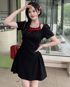 Show young summer pinched waist dress for women