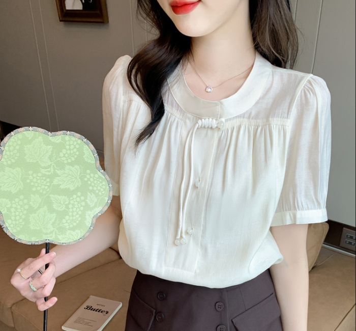 Short sleeve chiffon small shirt pure all-match shirt