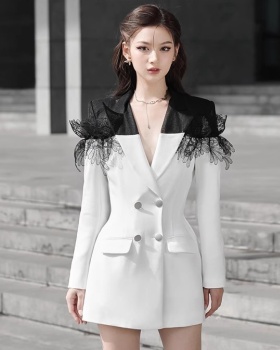 Pinched waist stereoscopic dress niche spring business suit
