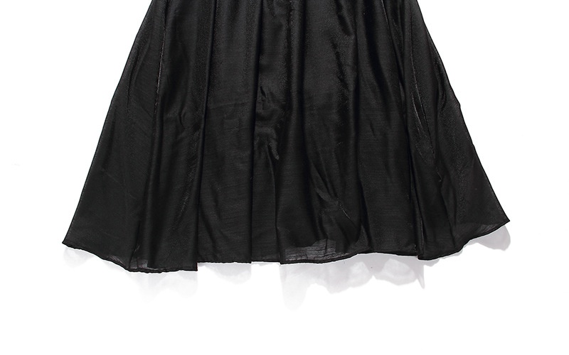 Black fold dress perspective high waist formal dress