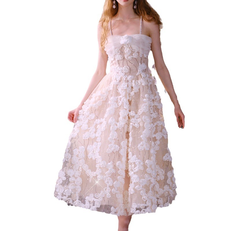 Stereoscopic dream strap dress lady lady dress