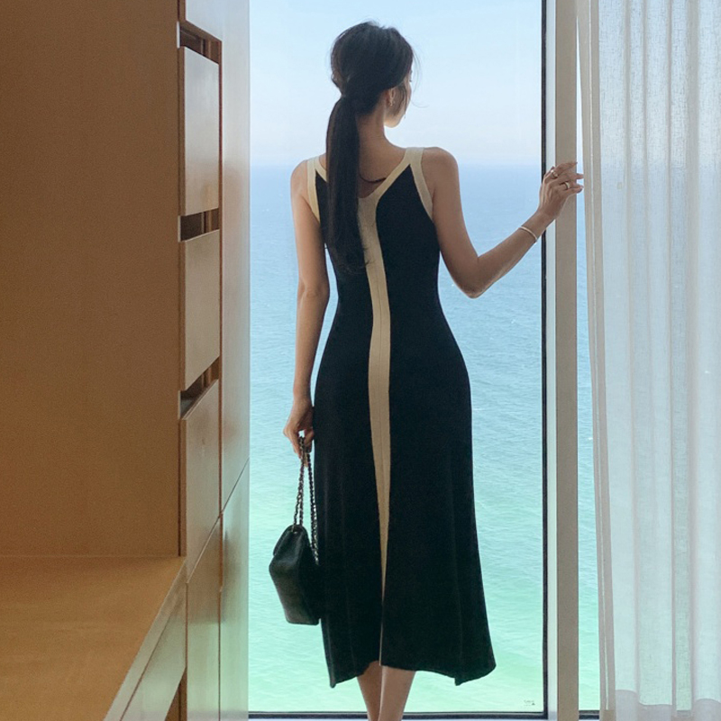 Summer hip dress sexy splice long dress for women