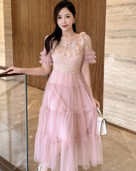 Slim tender sequins lace Casual summer dress