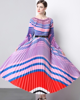 Big skirt organ Pleats Please pleated dress