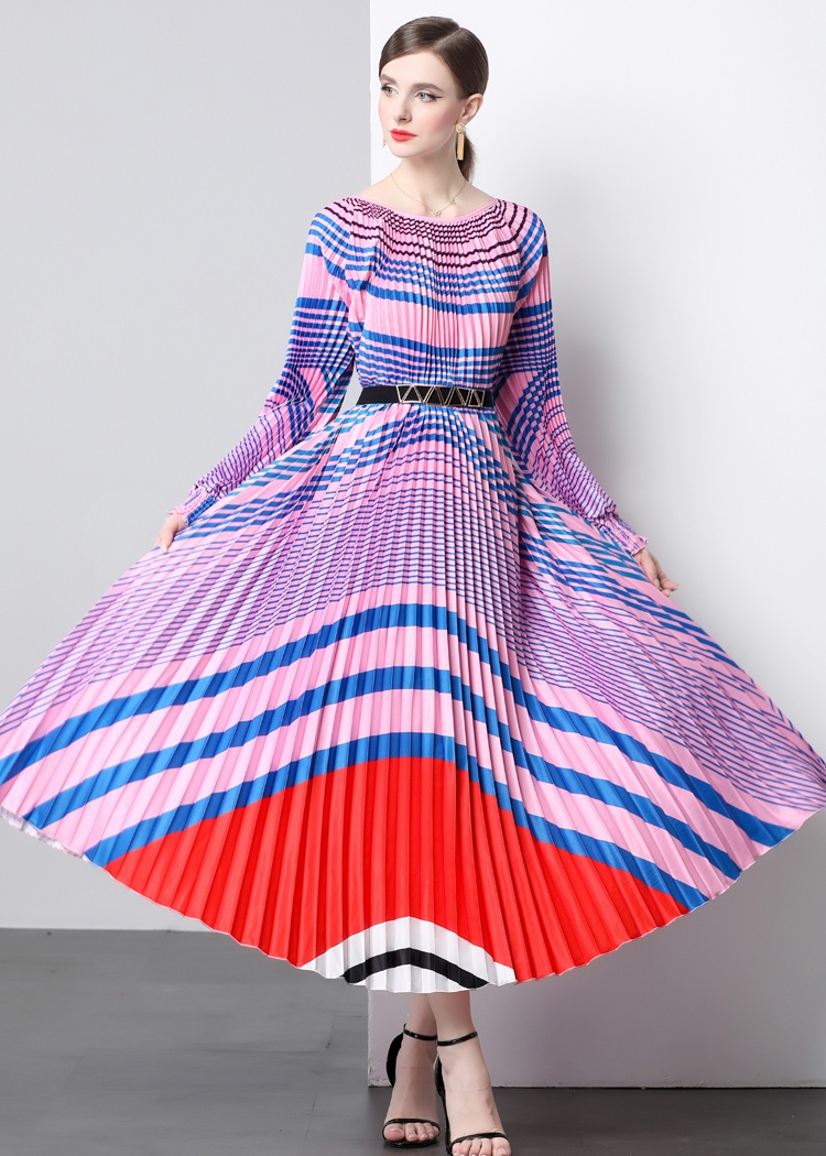 Big skirt organ Pleats Please pleated dress