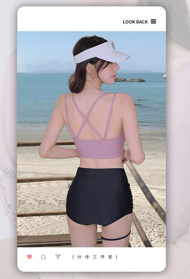 Sunscreen separate sports swimwear 3pcs set for women