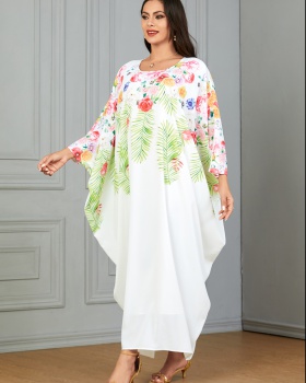 National style printing robe pure dress