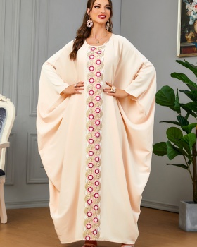 Bat sleeve robe national style dress