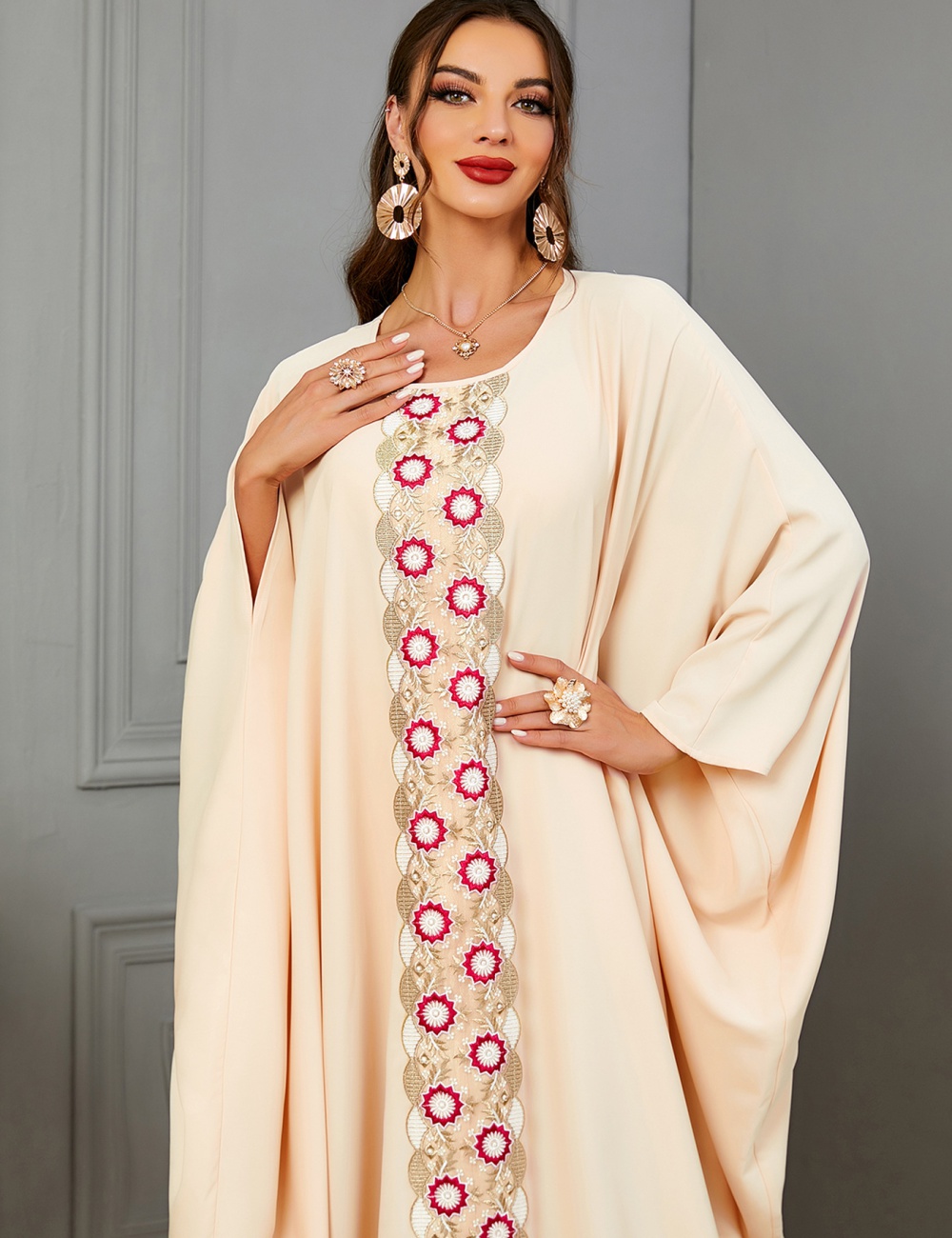 Bat sleeve robe national style dress