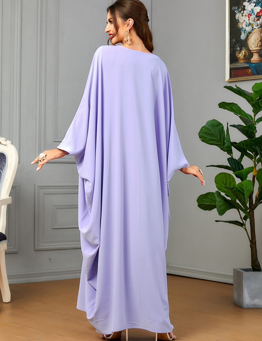 Bat sleeve robe national style dress