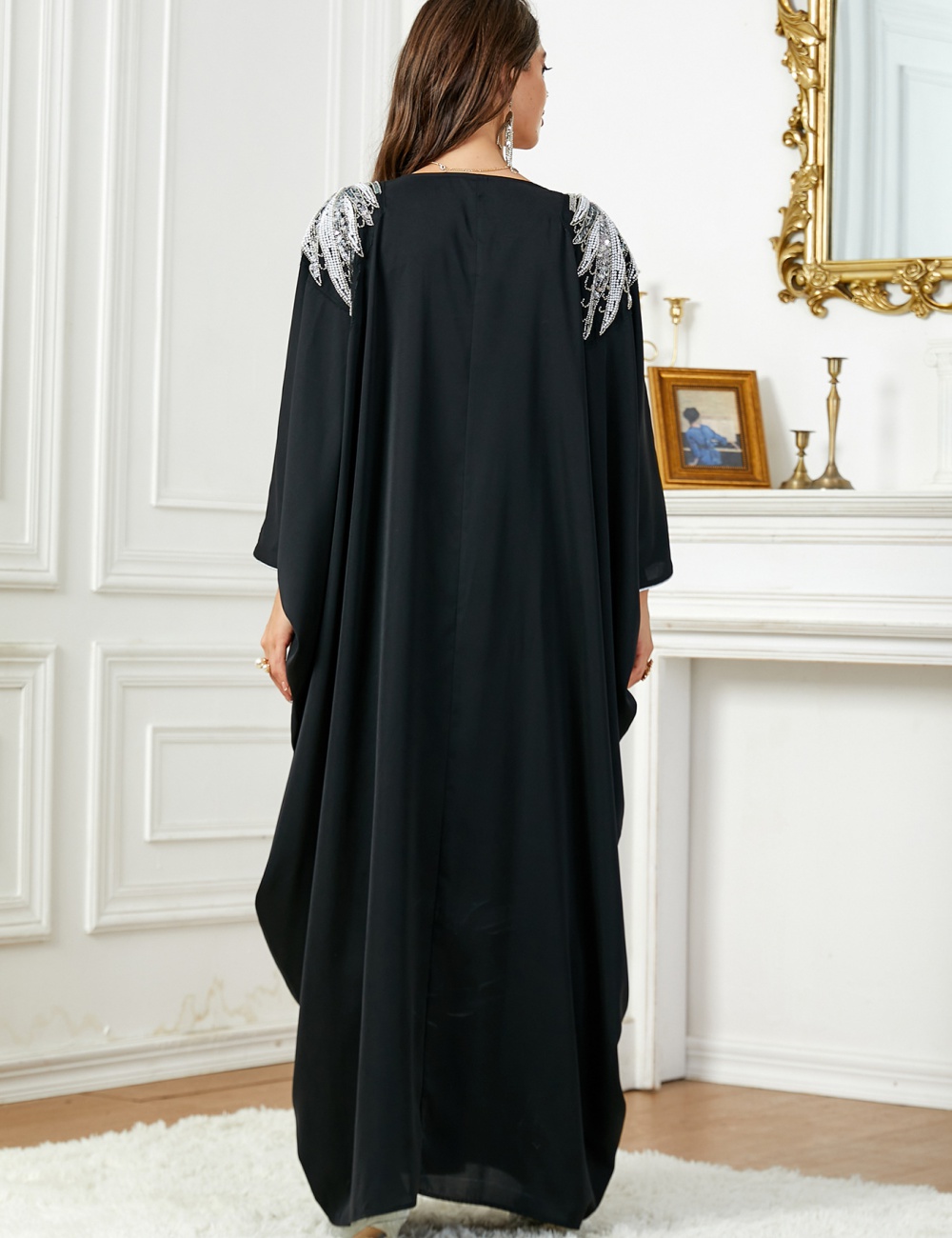 Elegant dress long sleeve long dress for women