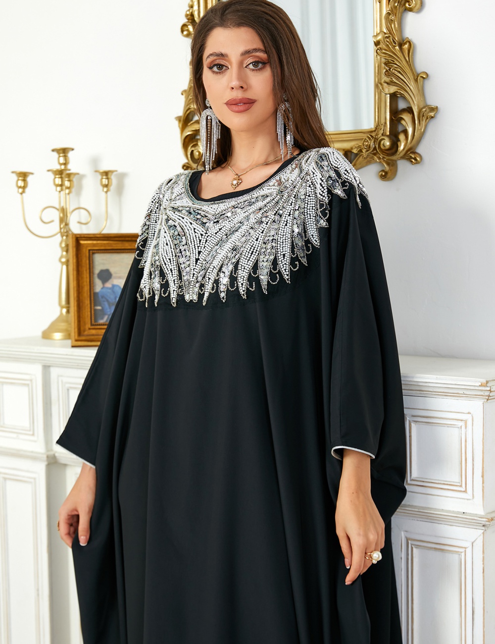 Elegant dress long sleeve long dress for women