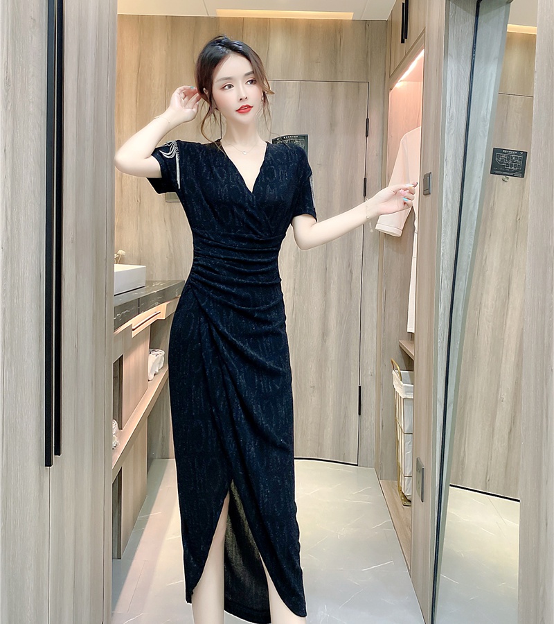 Summer fashion formal dress liangsi V-neck dress