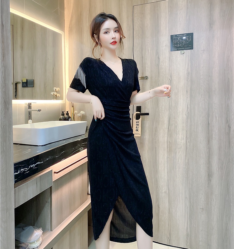 Summer fashion formal dress liangsi V-neck dress